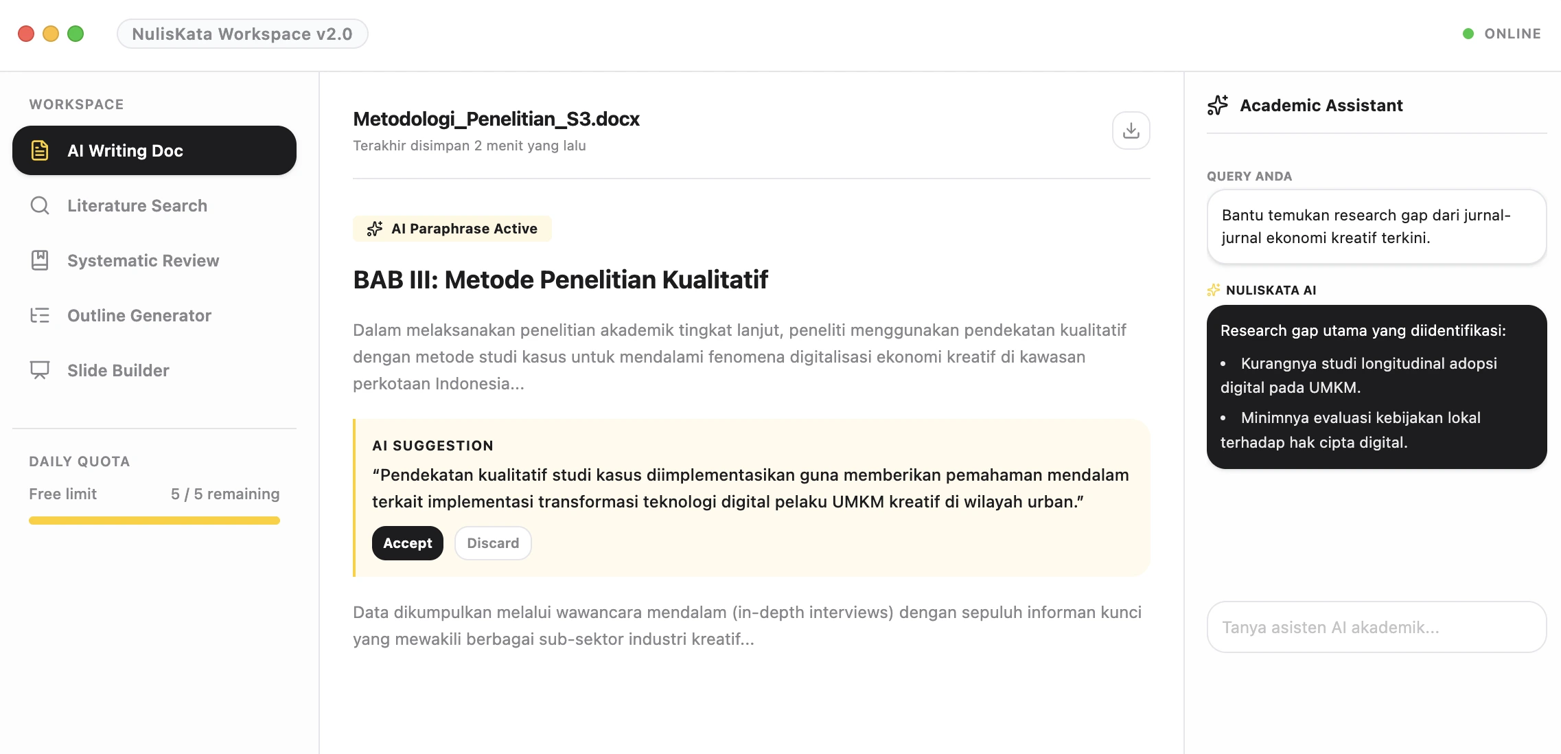 Mockup Aplikasi NulisKata